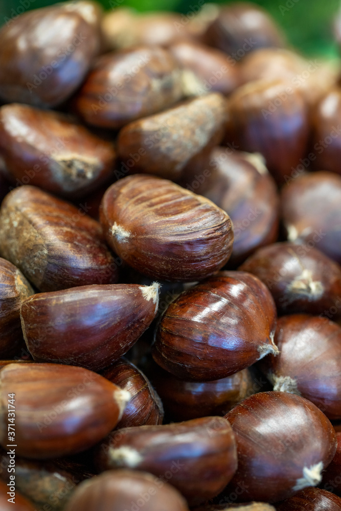 chestnuts ready for sale on the counter chestnuts ready for sale on the counter