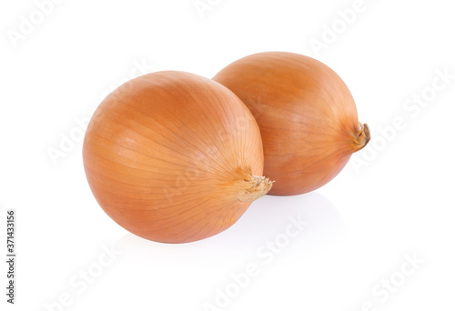 Onion isolated on white background  raw food