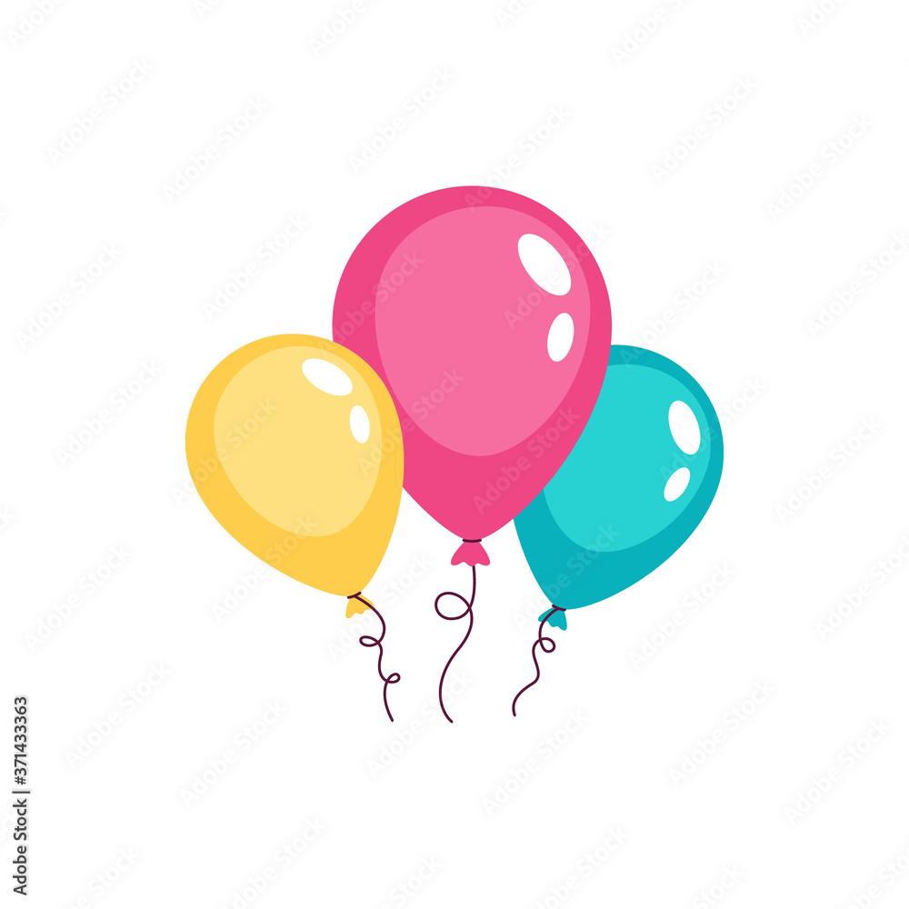 Balloon icon vector isolated on white background