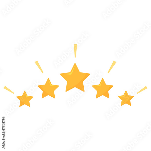 five star rating feedback concept