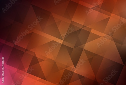 Dark Red vector triangle mosaic background.