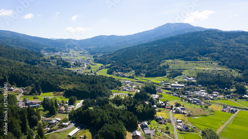 岐阜県 恵那 坂折棚田からの景色