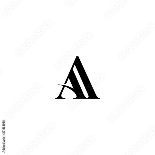 AA Initial logo template vector photo