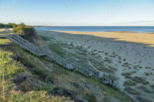 beach and sand dunes at Lowestoft Suffolk photo