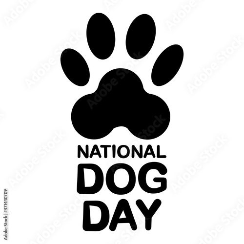 Illustration for National Dog Day on 26 August each year, Great for card, Banner and emblem. photo