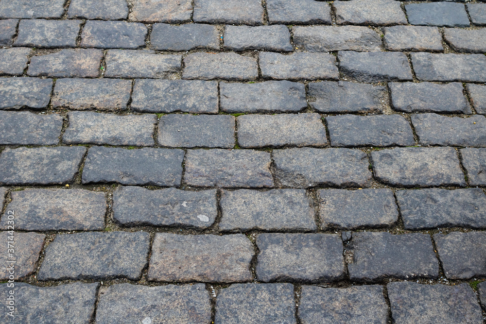 Paving stone road background. Paving stone road background.
