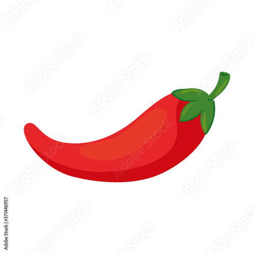 chili pepper vegetable in white background vector illustration design