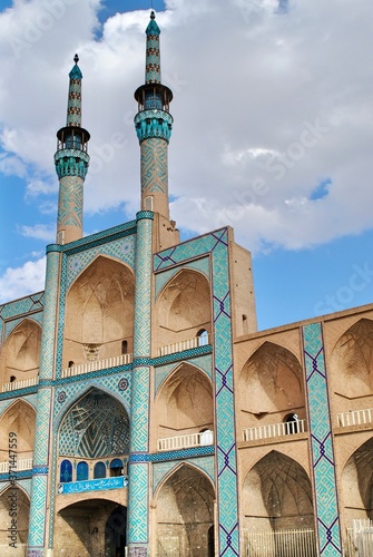 Amir Chakhmag Complex, built in 15th century, in Yazd Iran on a Sunny day photo
