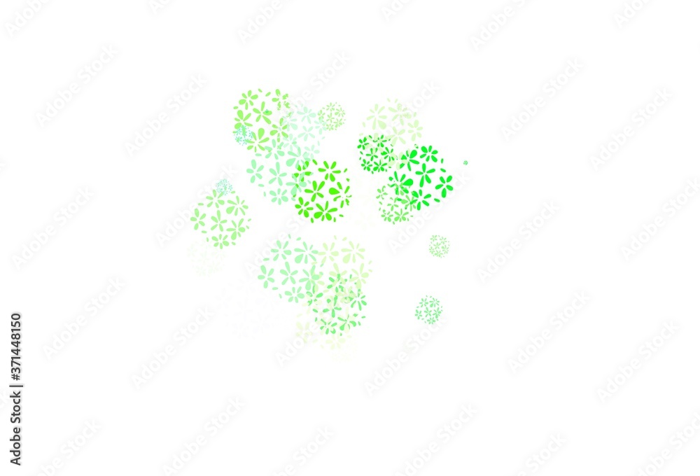 Light Green vector template with chaotic shapes.