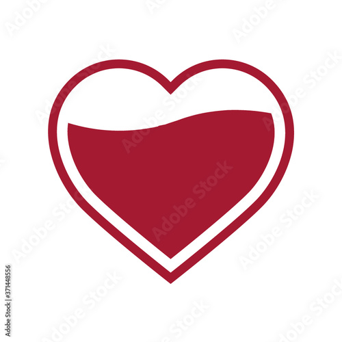 Free Download red heart isolated on white - GFXLoad