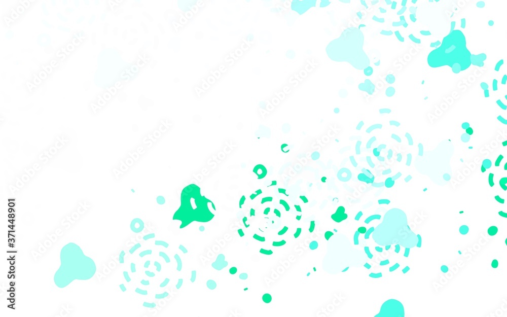 Light Green vector pattern with random forms.