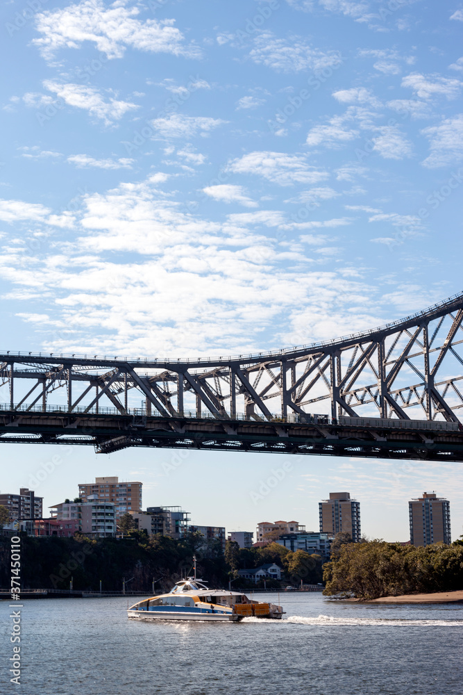The famous Brisbane city bridge