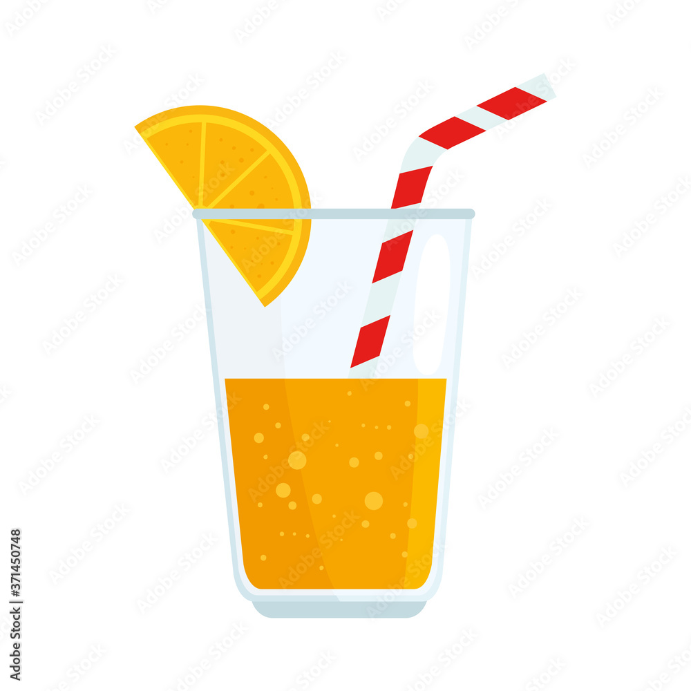 juice of orange in glass, in white background vector illustration design juice of orange in glass, in white background vector illustration design