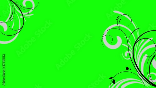 Seamless floral animation on green screen that can be used as overlay on videos