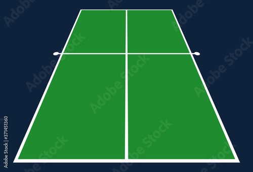 Perspective Ping pong table vector design illustration isolated on dark background