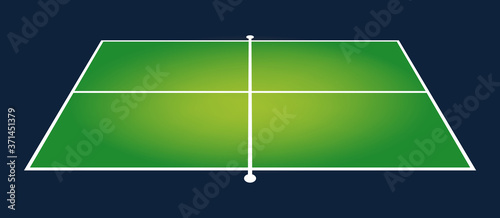 Perspective Ping pong table vector design illustration isolated on dark background