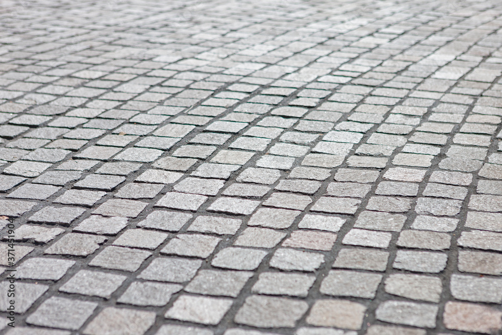 Close-up view of stone pavement