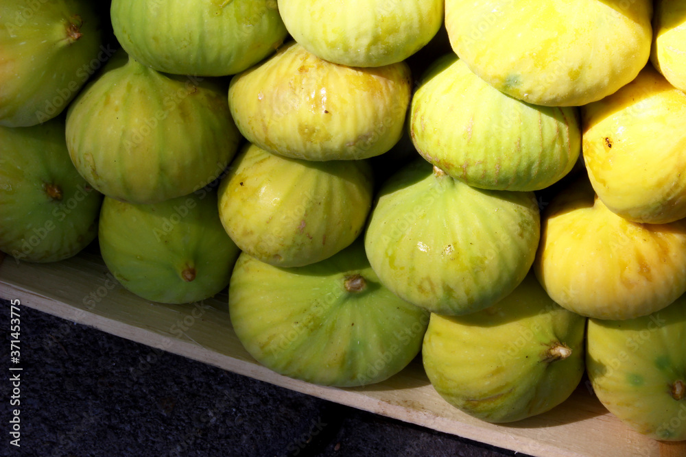 organic green figs on the table organic green figs on the table