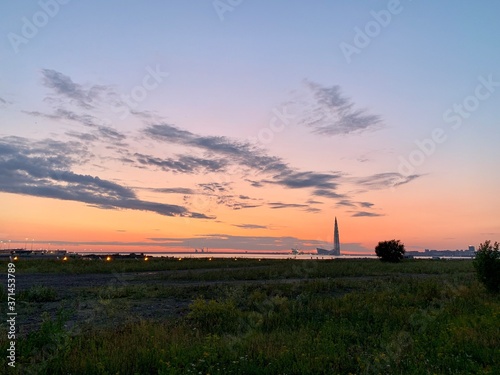 sunrise over the river