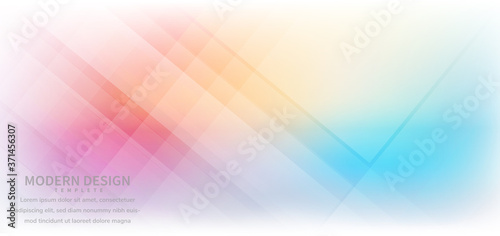 Banner design geometric colorful overlapping with background.