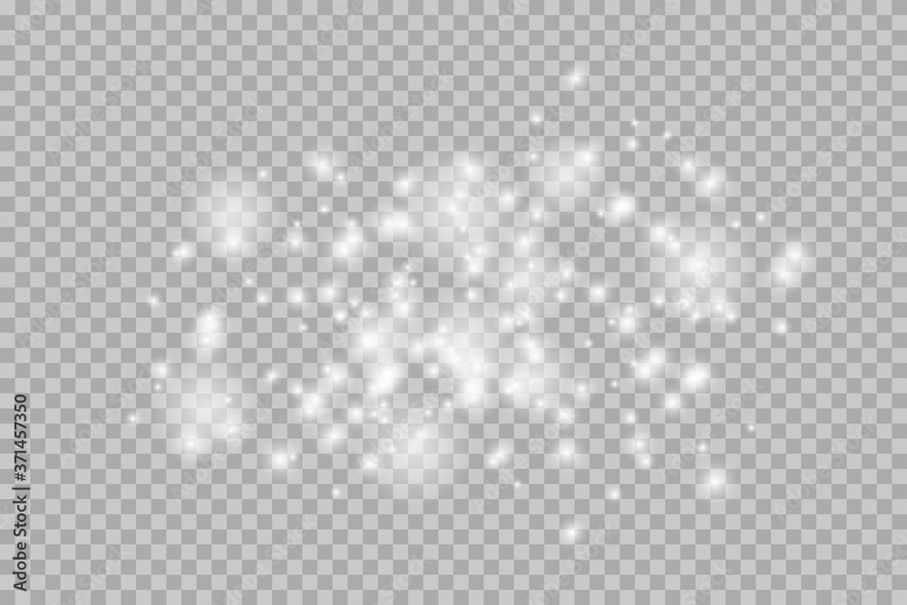 Shine light effect, png bright sparkle dust. Vector isolate Stock