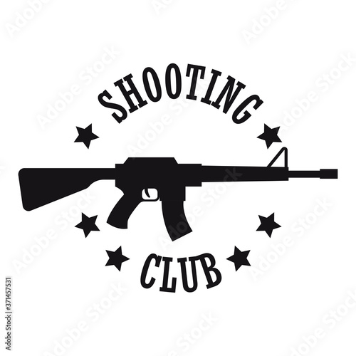 shooting gun logo for shooting club, vector illustration