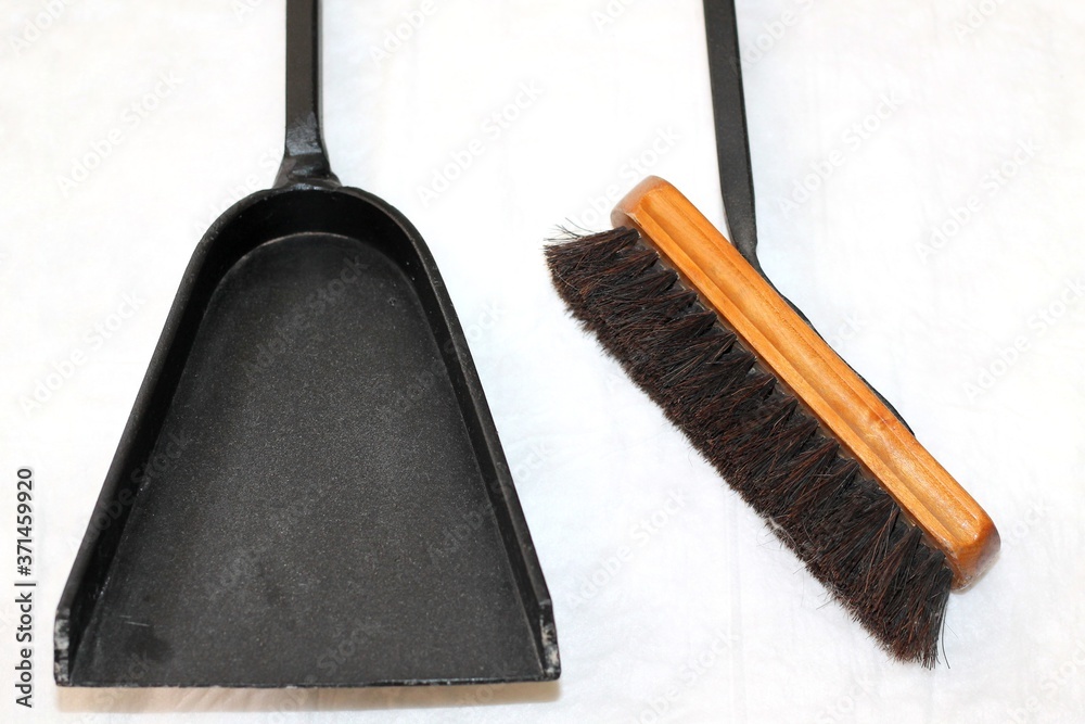 custom made wallpaper toronto digital
Vintage cast iron fireplace scoop and brush.