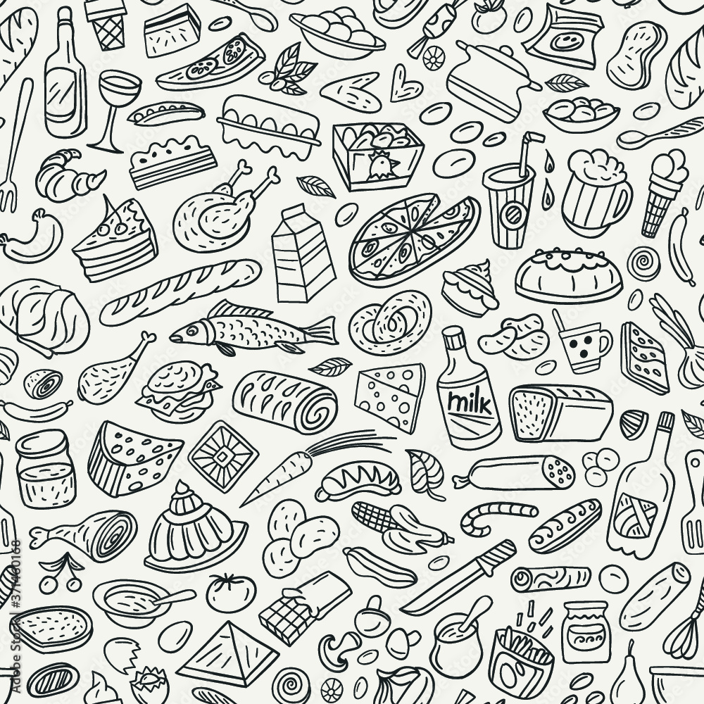 food ,cookery - seamless pattern