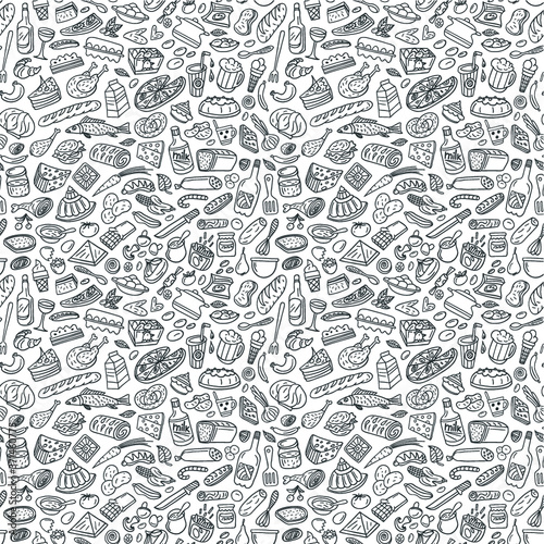 food ,cookery - seamless pattern