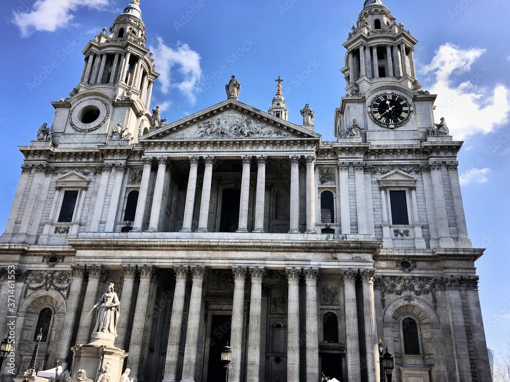 A view of St Pauls Cathedral in London