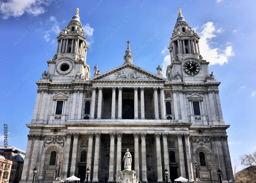 A view of St Pauls Cathedral in London