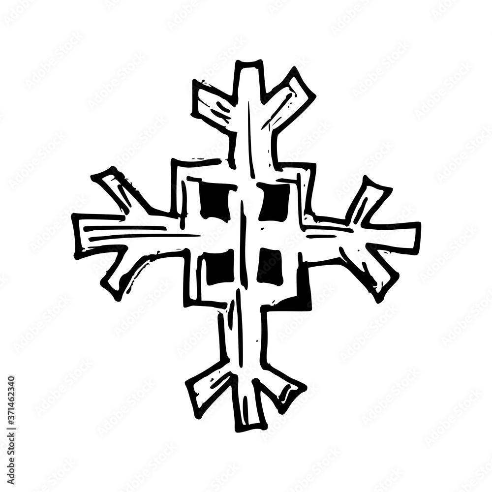 Snowflake Hand Drawn Icon Vector Snowflake Hand Drawn Icon Vector
