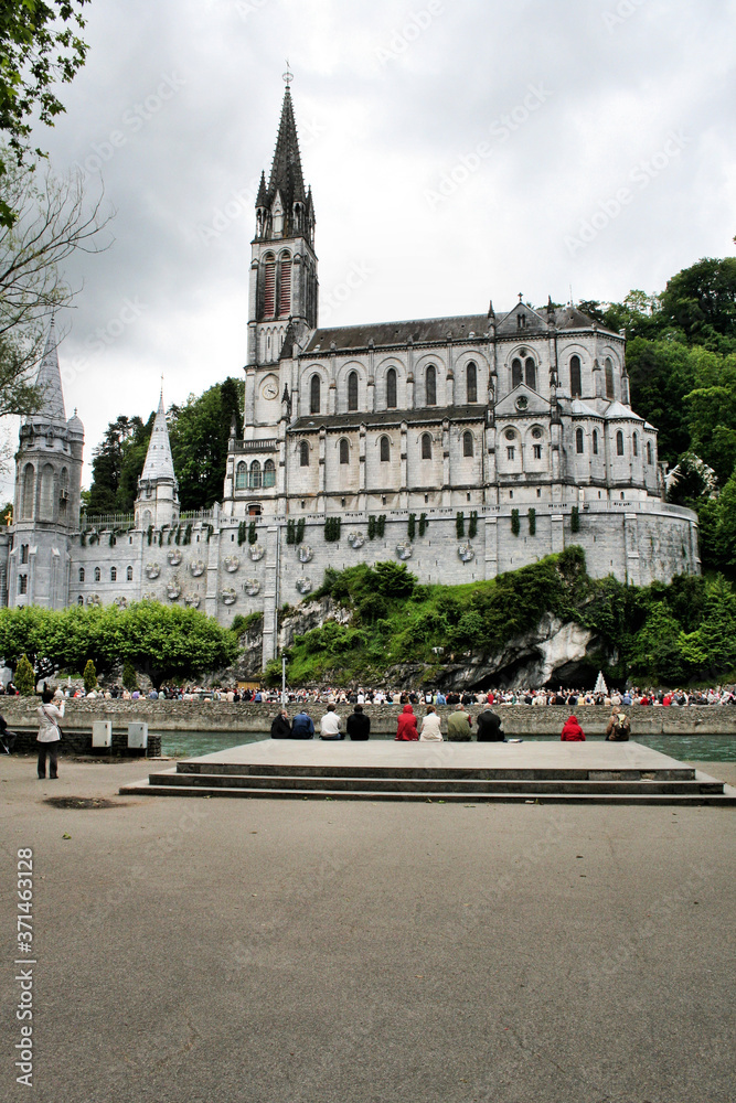 A view of Lourdes in France