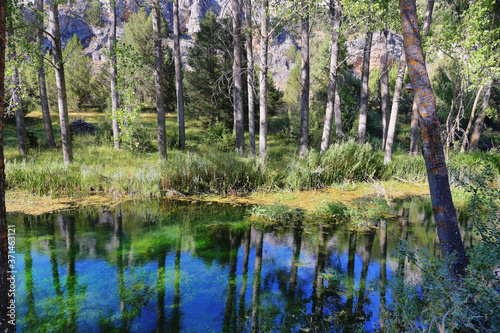natural source of fuentona in soria, Spain photo