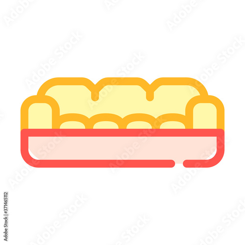 dog bed couch color icon vector illustration