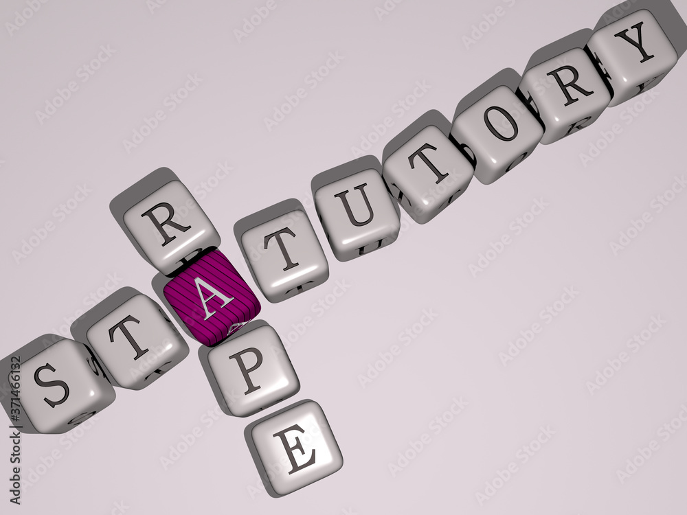 statutory rape crossword by cubic dice letters - 3D illustration statutory rape crossword by cubic dice letters - 3D illustration