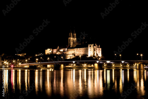 prague castle at night