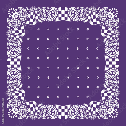 Bandana Paisley Summer Ornament Design