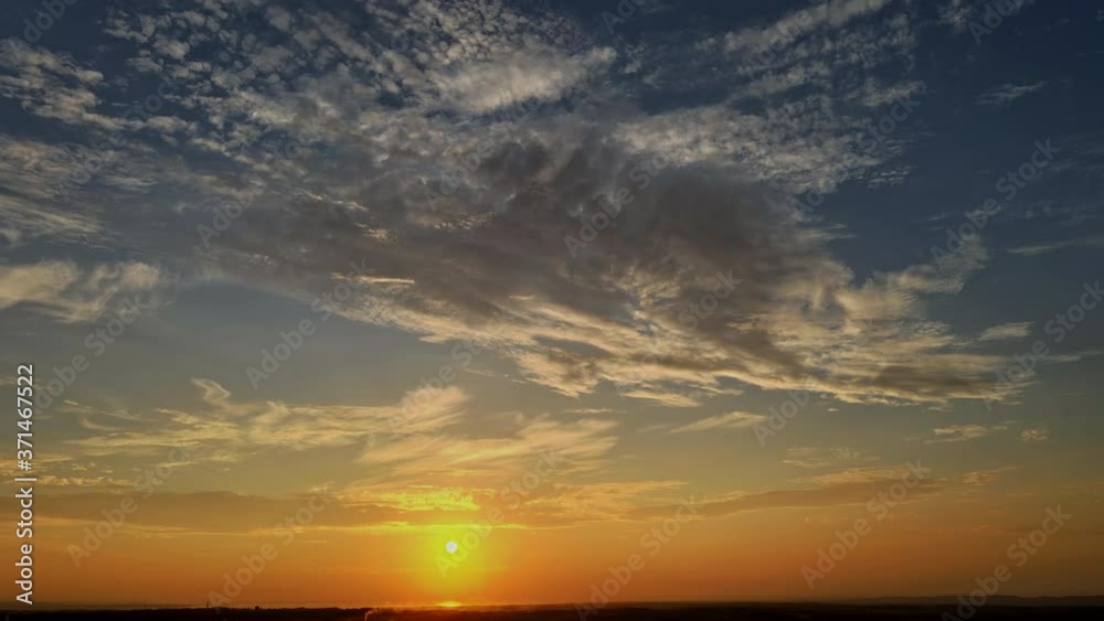 Beautiful purple landscape with sky, clouds sunrise a scenery romantic cloudscape