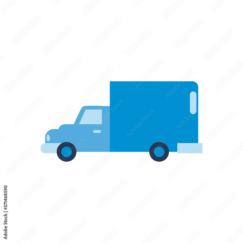 truck vehicle flat style icon vector design