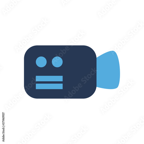 videocamera flat style icon vector design