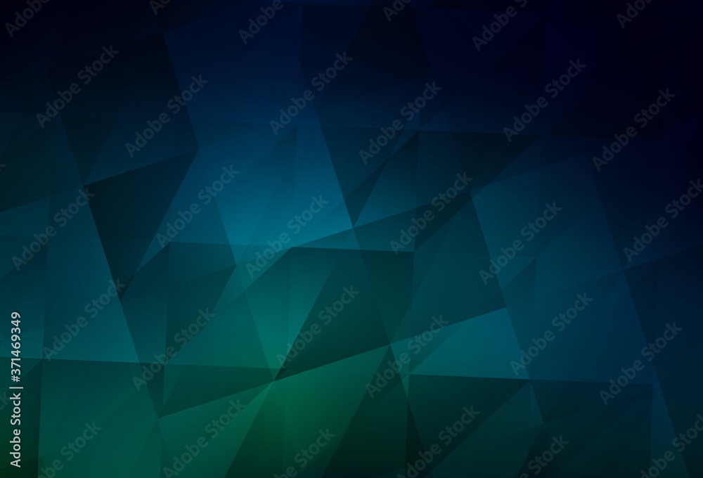 Dark Blue, Green vector polygon abstract layout. Dark Blue, Green vector polygon abstract layout.