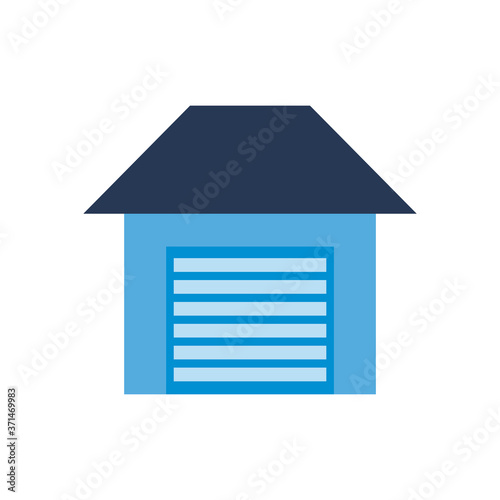 parking garage house flat style icon vector design