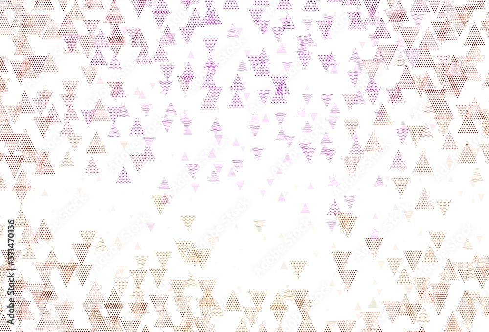 Light Pink, Red vector texture with triangular style with circles.
