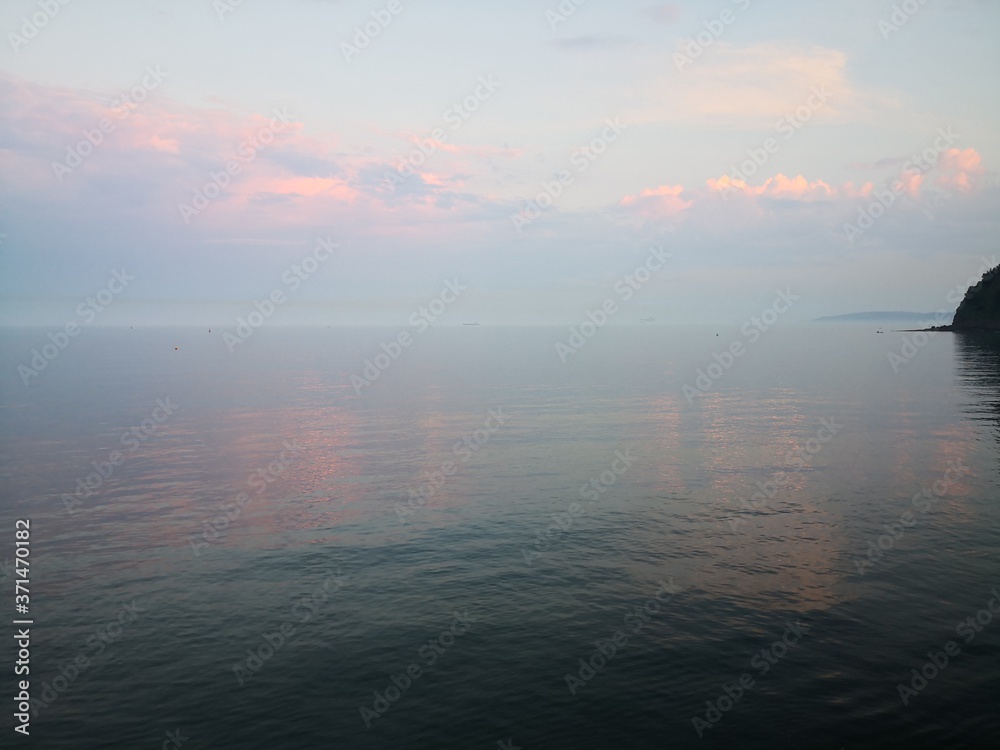 sunset over the sea at Teignmouth sunset over the sea at Teignmouth