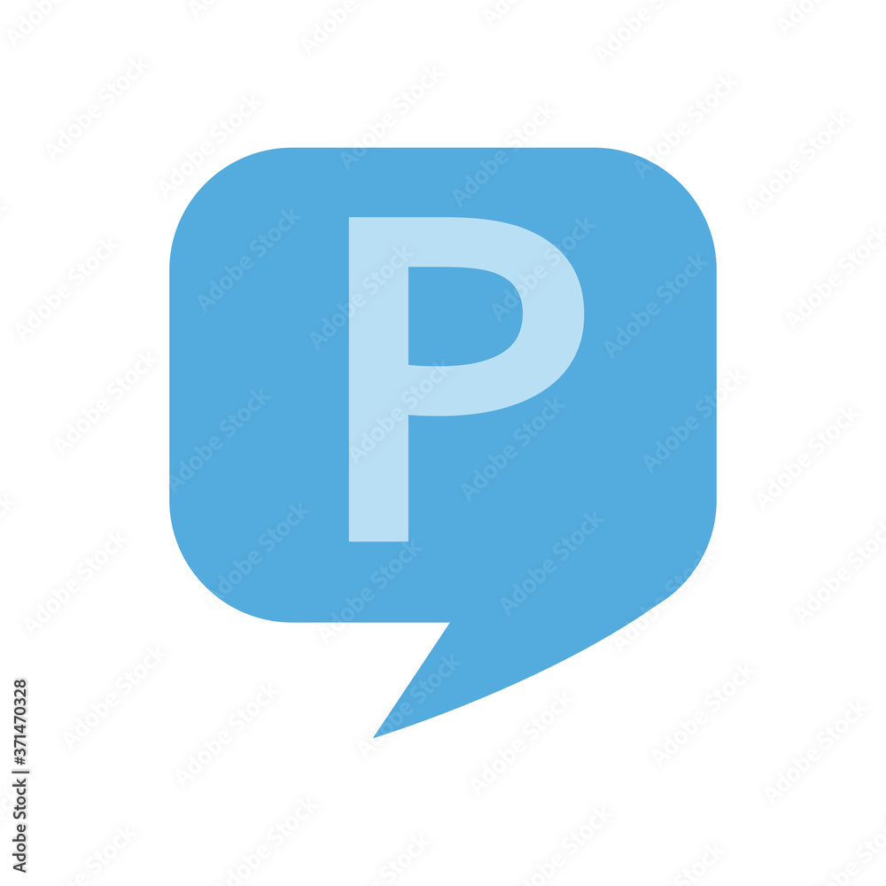 parking road sign bubble flat style icon vector design parking road sign bubble flat style icon vector design