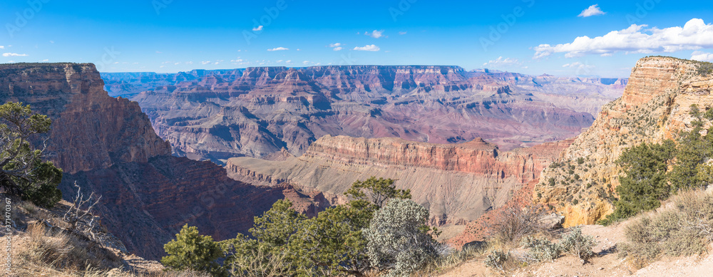 Views of the South Rim of the Grand Canyon, Arizona, USA