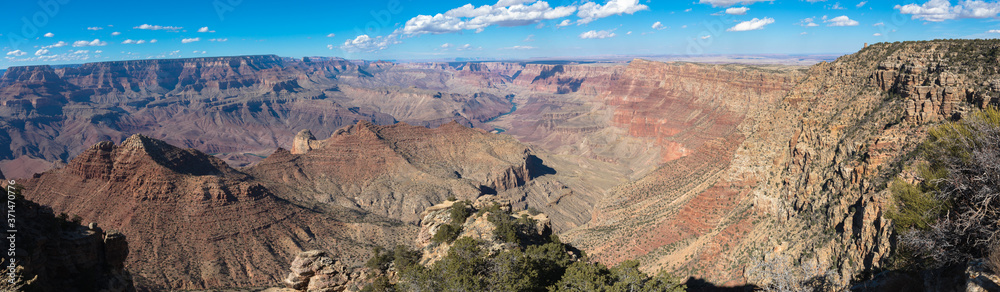 Views of the South Rim of the Grand Canyon, Arizona, USA