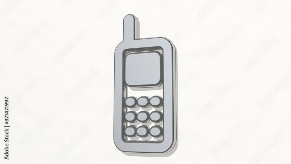 classic mobile phone 3D drawing icon - 3D illustration for background and design classic mobile phone 3D drawing icon - 3D illustration for background and design