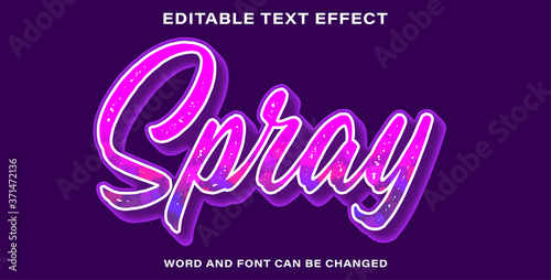 Text effect style spray